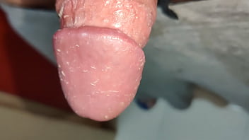 thick swollen uncut cock cumshot