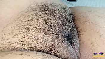 very hairy girl shaving face