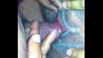 hairy girl rubbing her pussy on bf penis