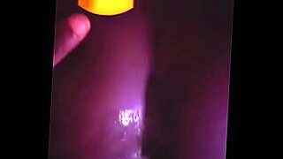 japanese girl in pvc jacket bombarded with cumshots