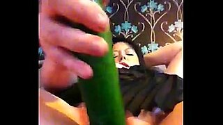 a granny in pantyhose a cucumber and a cock
