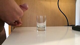 cum pissy drinking glass