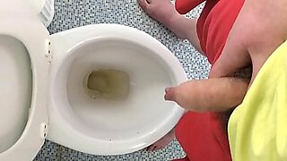 chubby blows in public toilet